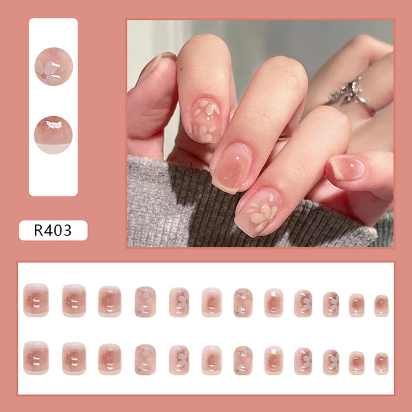12 Sizes-24 Pcs Press On Nails R403