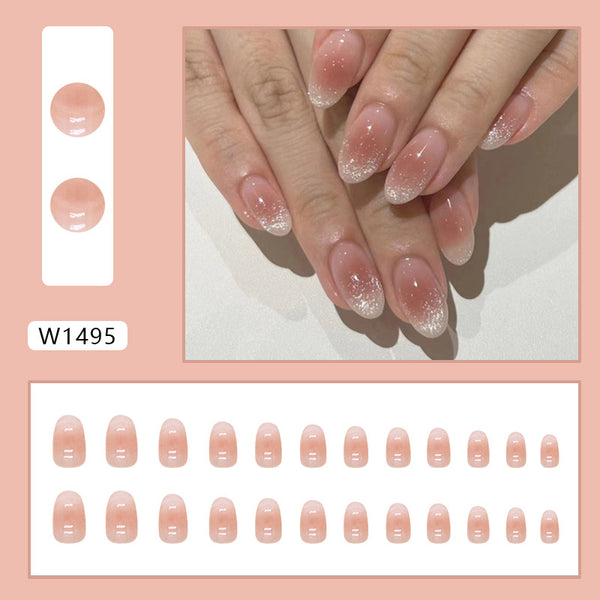 12 Sizes-24 Pcs Press On Nails W1495