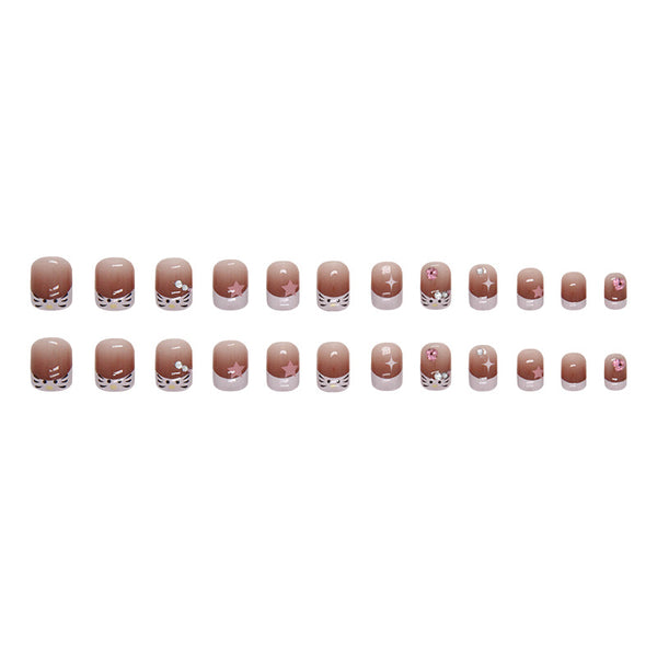 12 Sizes-24 Pcs Press On Nails Z782
