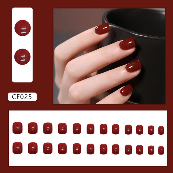 12 Sizes-24 Pcs Press On Nails CF025