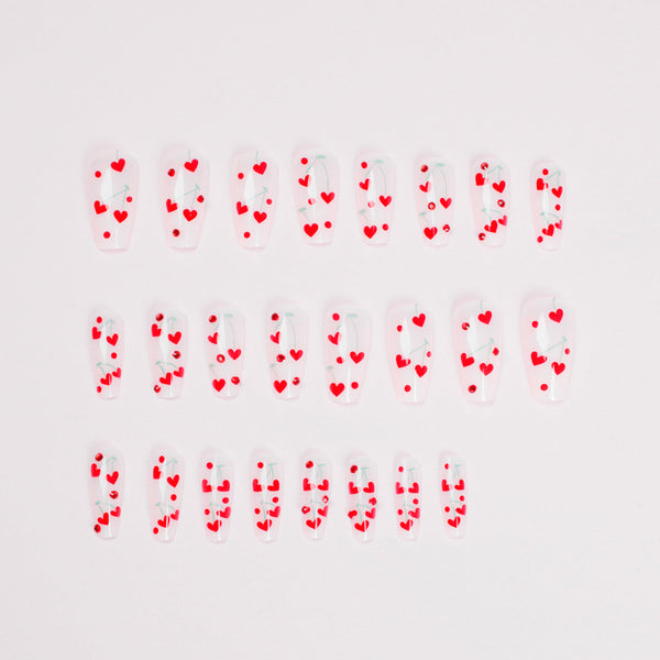 12 Sizes-24 Pcs Press On Nails JP1601