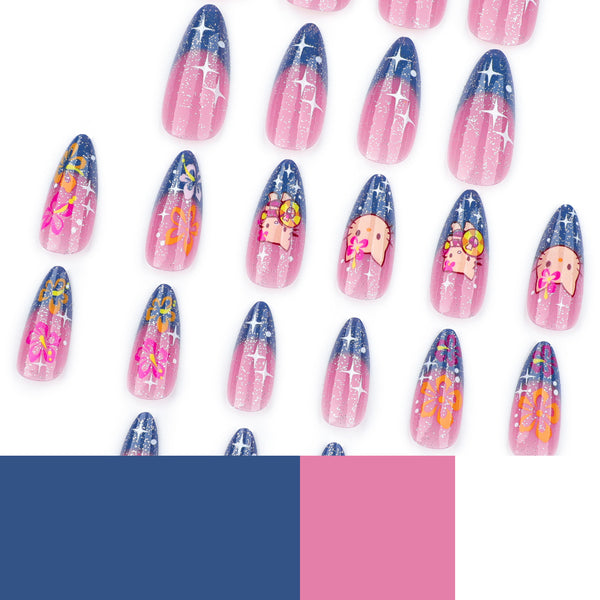 12 Sizes-24 Pcs Press On Nails JP3974