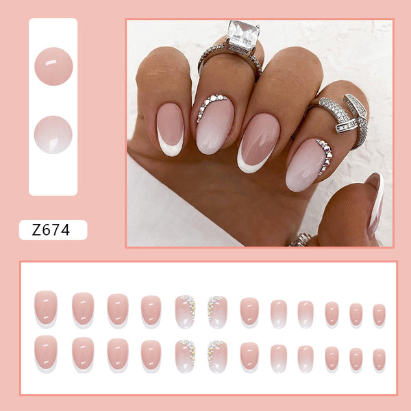 12 Sizes-24 Pcs Press On Nails Z674