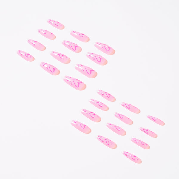 12 Sizes-24 Pcs Press On Nails JP1343