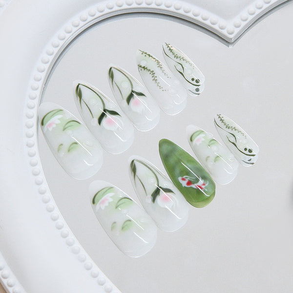 12 Sizes-24 Pcs Press On Nails W2029