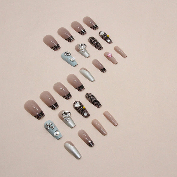12 Sizes-24 Pcs Press On Nails Z781
