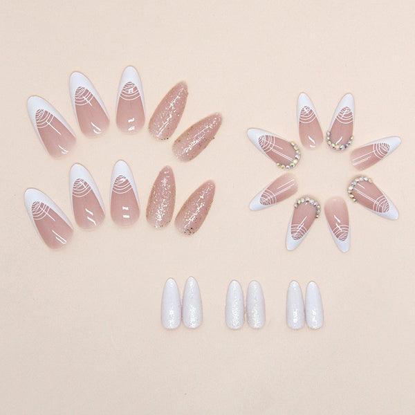 12 Sizes-24 Pcs Press On Nails Z747
