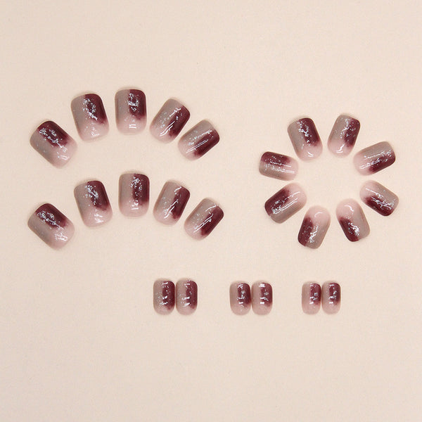 12 Sizes-24 Pcs Press On Nails R803