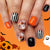 12 Sizes-24 Pcs Press On Nails C507