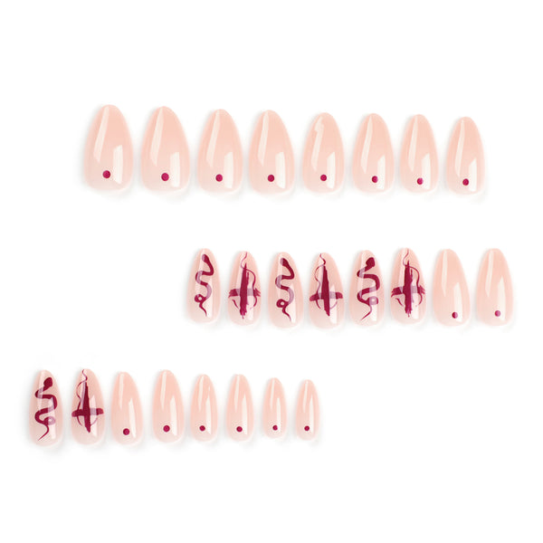 12 Sizes-24 Pcs Press On Nails JP2857