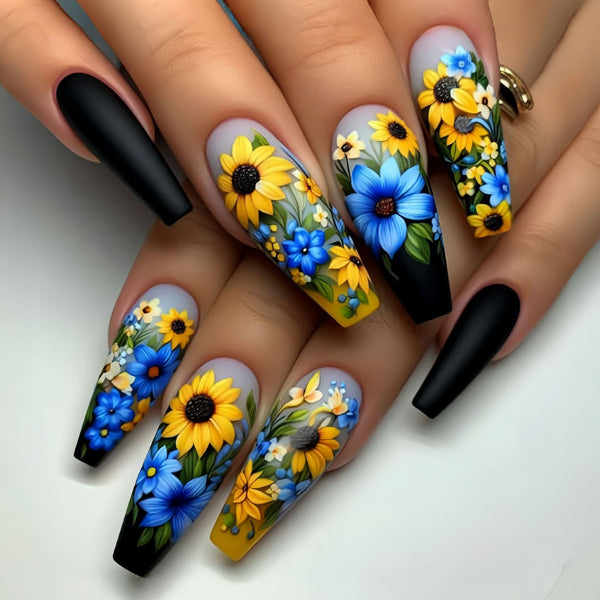 12 Sizes-24 Pcs Press On Nails Y733