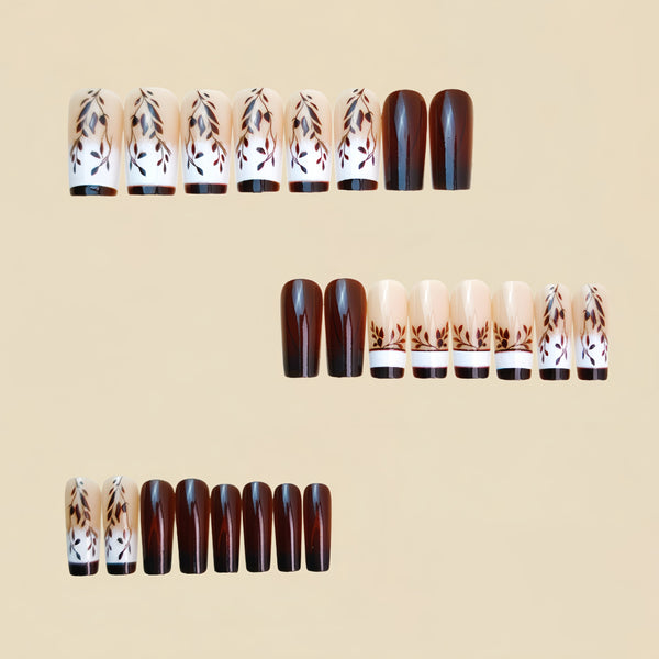 12 Sizes-24 Pcs Press On Nails Y1231