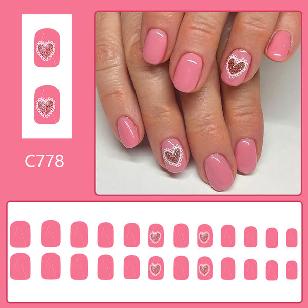 12 Sizes-24 PcsPress On Nails C778