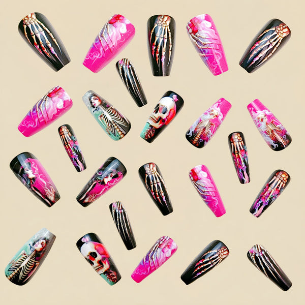 12 Sizes-24 Pcs Press On Nails Y972