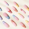12 Sizes-24 Pcs Press On Nails JP1107