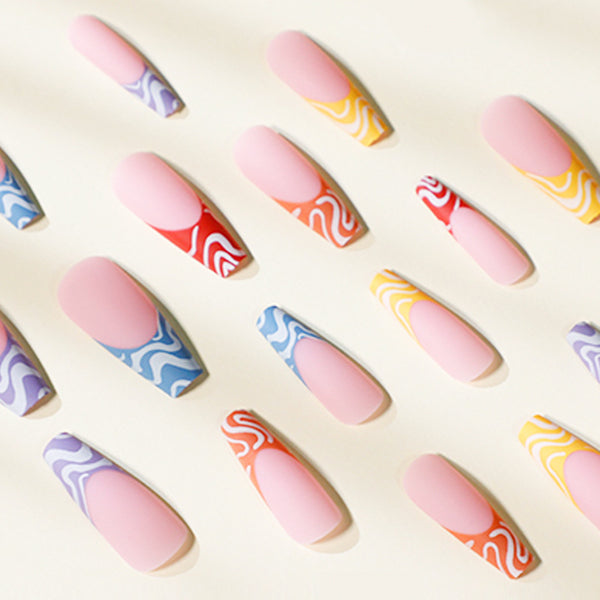 12 Sizes-24 Pcs Press On Nails JP1107