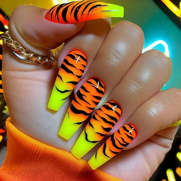 12 Sizes-24 Pcs Press On Nails Y1413