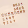 12 Sizes-24 Pcs Press On Nails W1646
