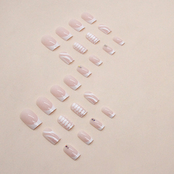 12 Sizes-24 Pcs Press On Nails Z763