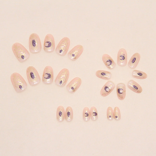 12 Sizes-24 Pcs Press On Nails W744
