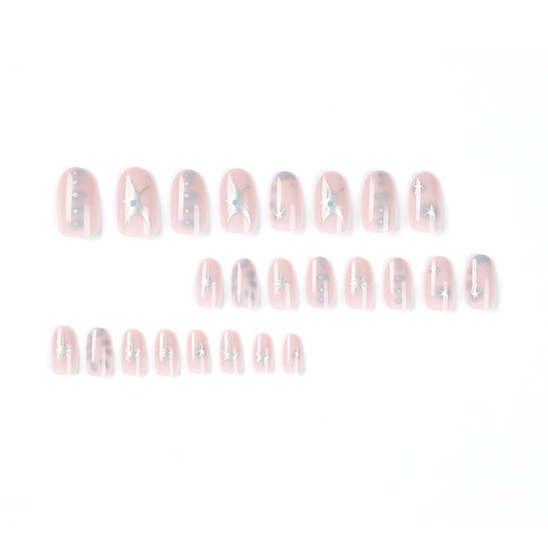 12 Sizes-24 Pcs Press On Nails JP2051