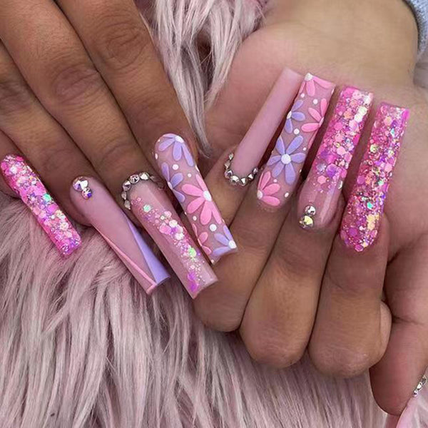 12 Sizes-24 Pcs Press On Nails Z418
