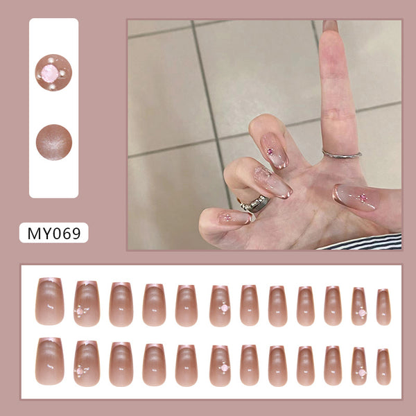 12 Sizes-24 Pcs Press On Nails MY069