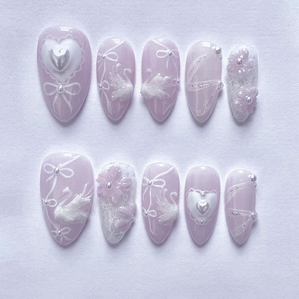12 Sizes-24 Pcs Press On Nails JP3886