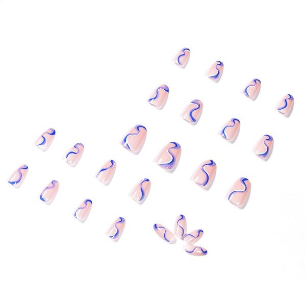 12 Sizes-24 Pcs Press On Nails JP1102