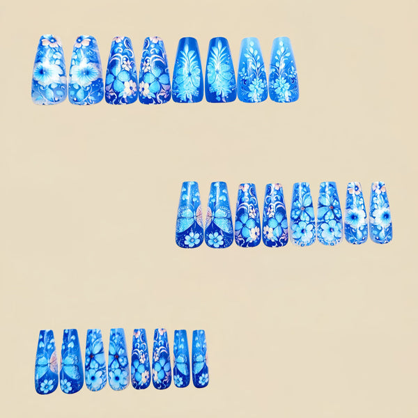 12 Sizes-24 Pcs Press On Nails Y717