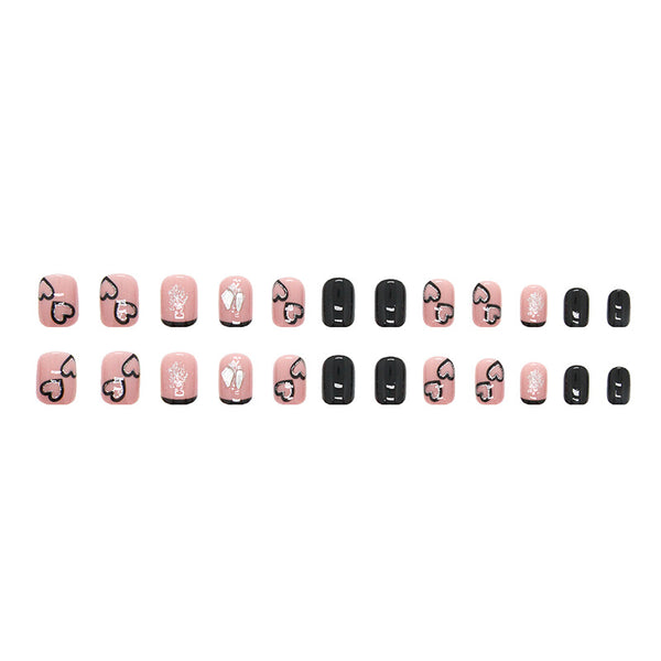 12 Sizes-24 Pcs Press On Nails Z501