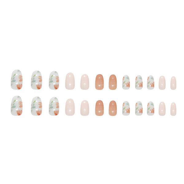 12 Sizes-24 Pcs Press On Nails R927