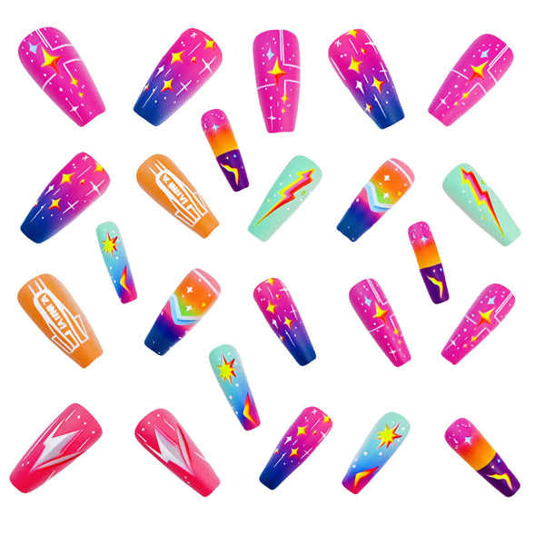 12 Sizes-24 Pcs Press On Nails Y694