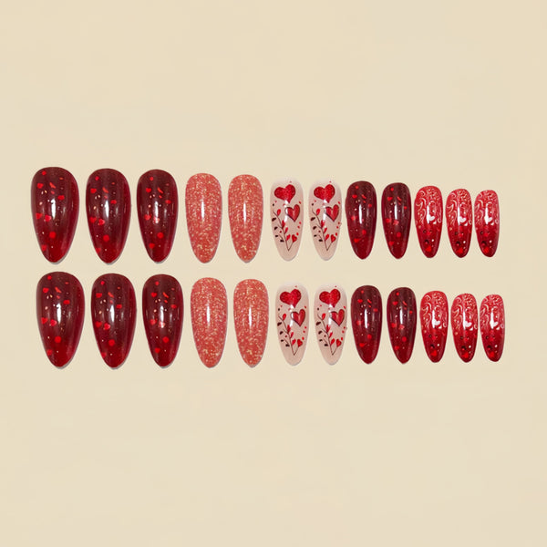12 Sizes-24 Pcs Press On Nails Y1734