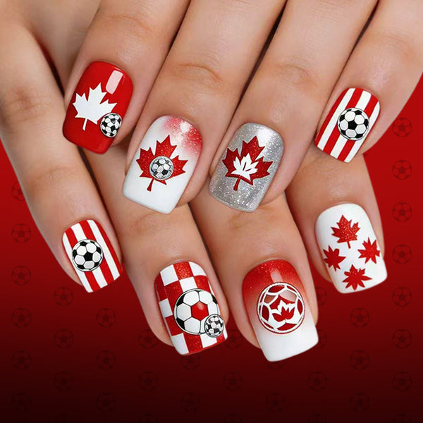 12 Sizes-24 Pcs Press On Nails C1658