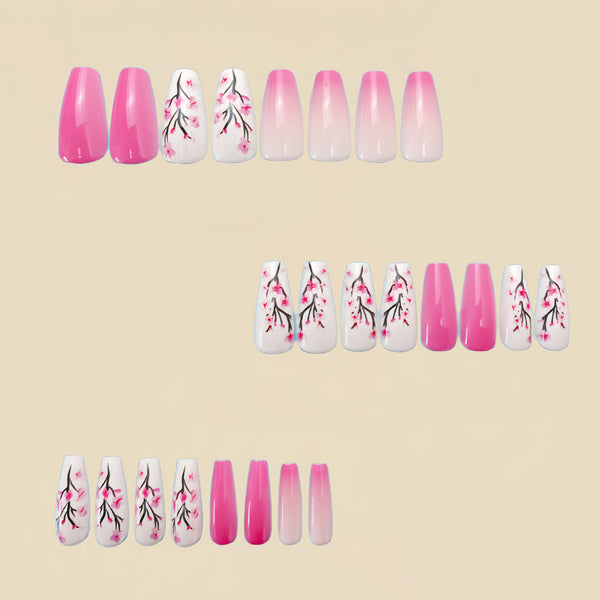 12 Sizes-24 Pcs Press On Nails Y546