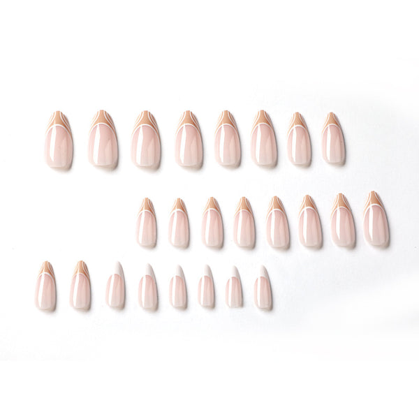 12 Sizes-24 Pcs Press On Nails JP1934
