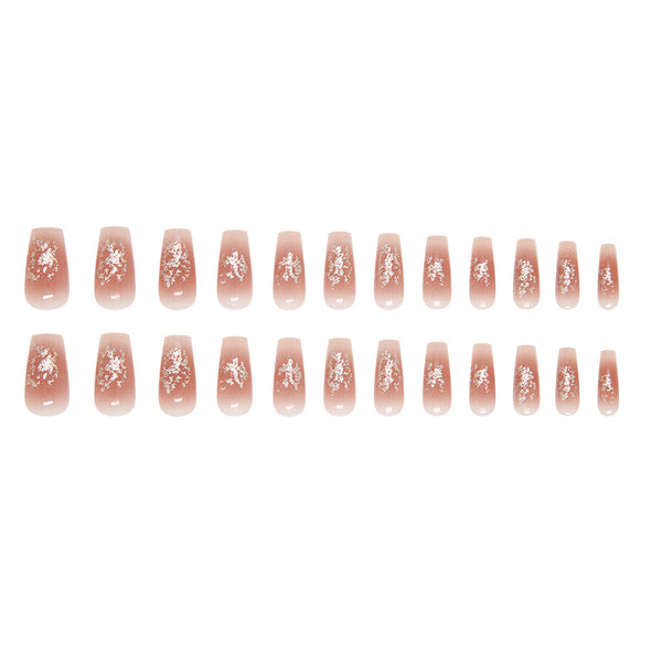 12 Sizes-24 Pcs Press On Nails R935