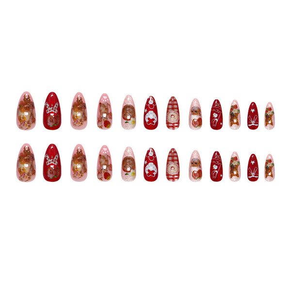 12 Sizes-24 Pcs Press On Nails W2085