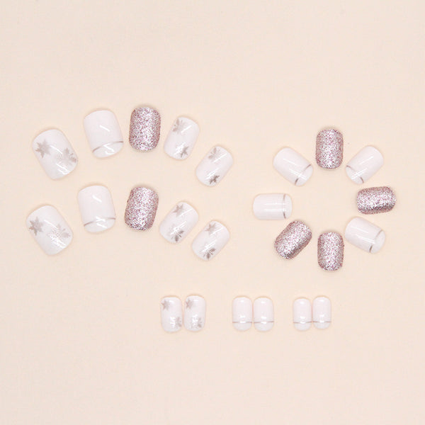 12 Sizes-24 Pcs Press On Nails W904
