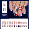 12 Sizes-24 Pcs Press On Nails C1756