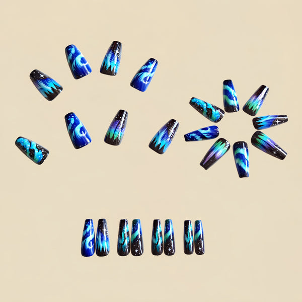 12 Sizes-24 Pcs Press On Nails Y1188