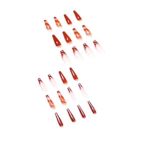 12 Sizes-24 Pcs Press On Nails JP1446