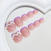 12 Sizes-24 Pcs Press On Nails F176