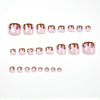 12 Sizes-24 Pcs Press On Nails JP1669