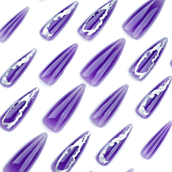 12 Sizes-24 Pcs Press On Nails DIY62