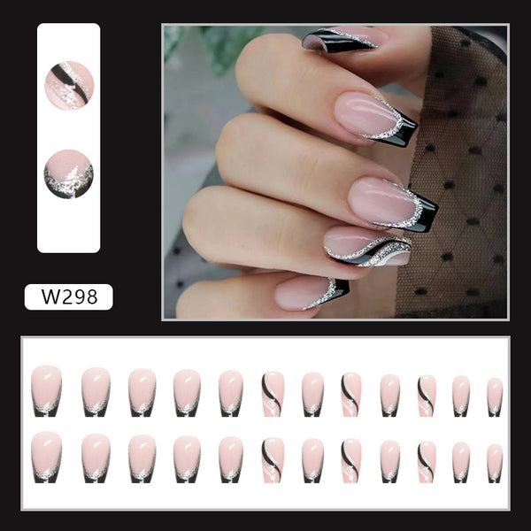 12 Sizes-24 Pcs Press On Nails W298