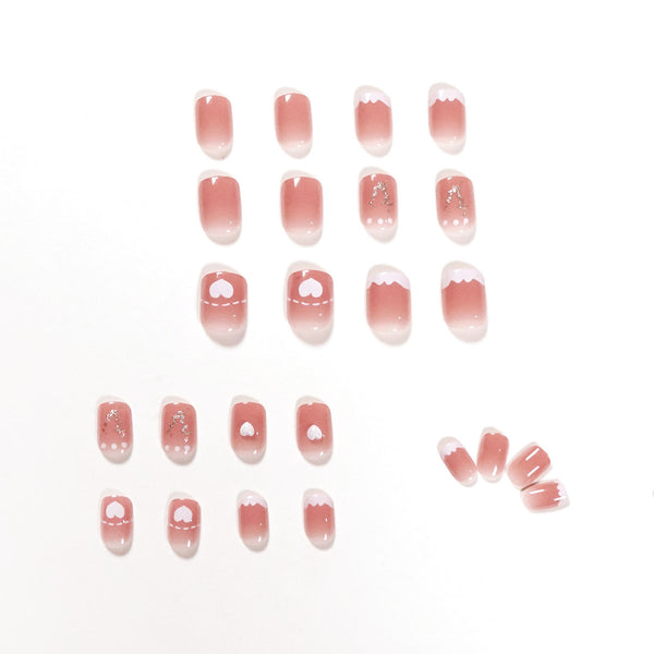 12 Sizes-24 Pcs Press On Nails JP1218