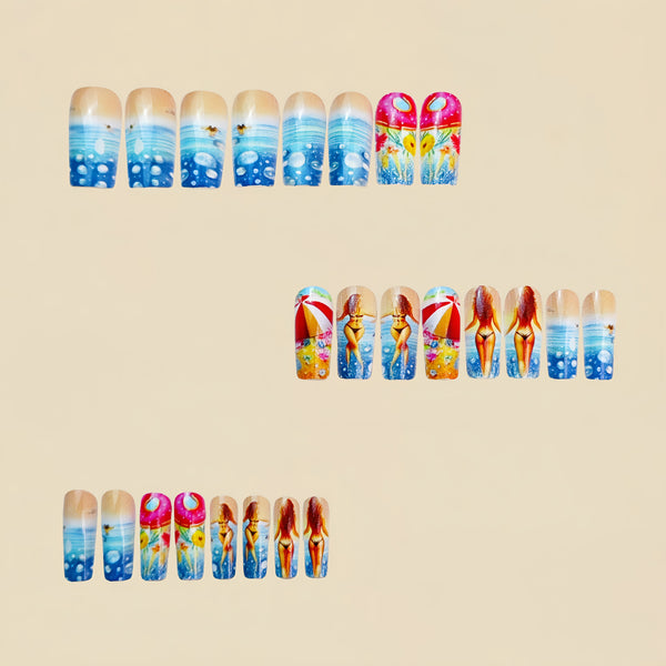 12 Sizes-24 Pcs Press On Nails Y766