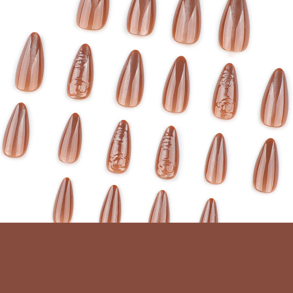 12 Sizes-24 Pcs Press On Nails JP3994